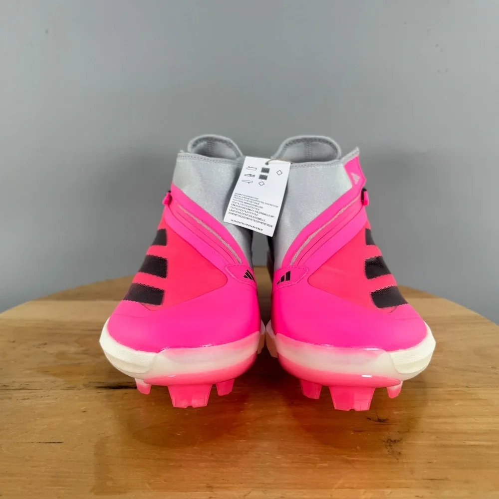 Adidas Adizero Impact+ TPU BSB Men's Size 12.5 Baseball Cleats Molded Pink Grey‎